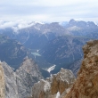 Lago Misurina ze sedla na Cristallu